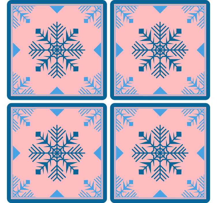 Christmas coasters snowflake design silicone mat - TenStickers