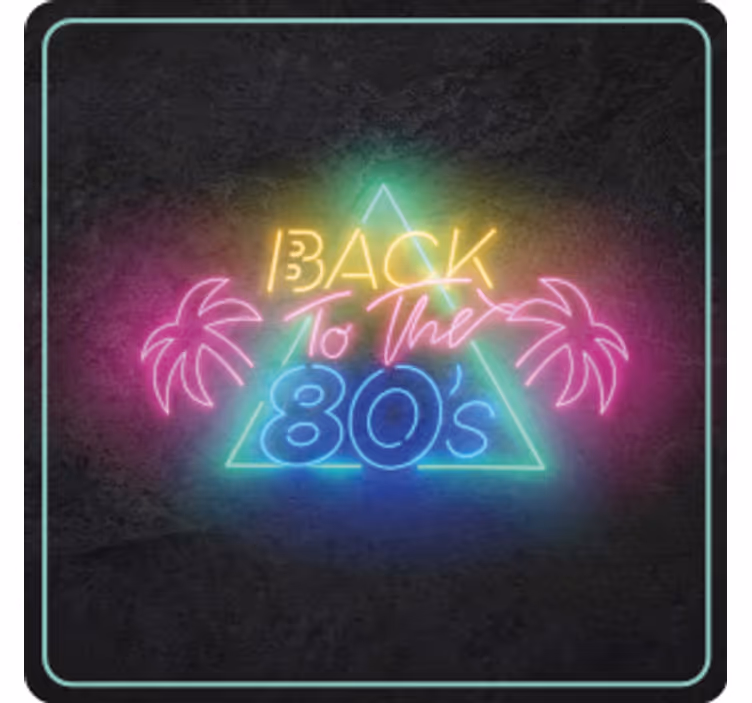 Neon 80s Retro vintage coasters - TenStickers