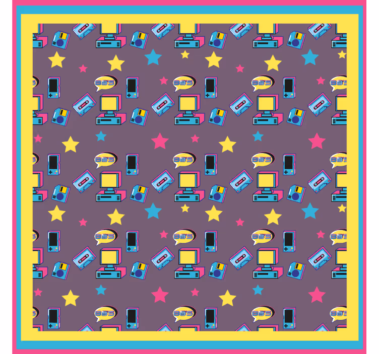 Geek coasters retro tech design - TenStickers