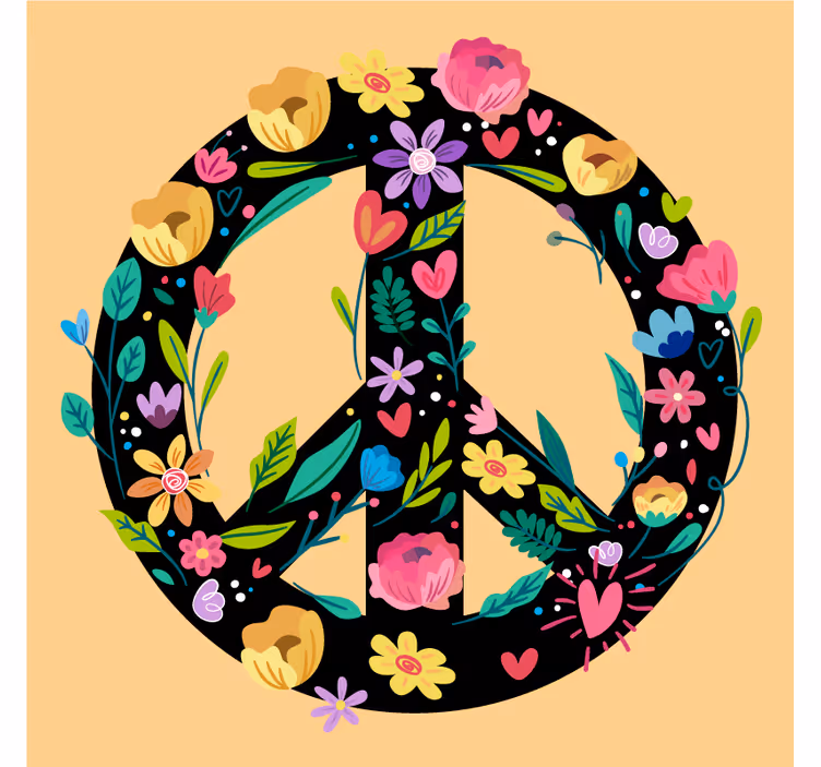 Text coasters botanical serenity symbol - TenStickers