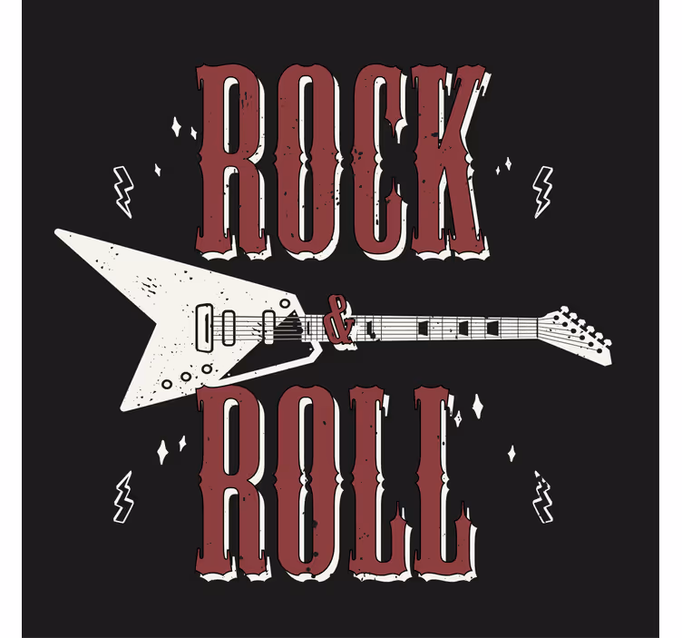 Text coasters for guitar and music lovers - TenStickers
