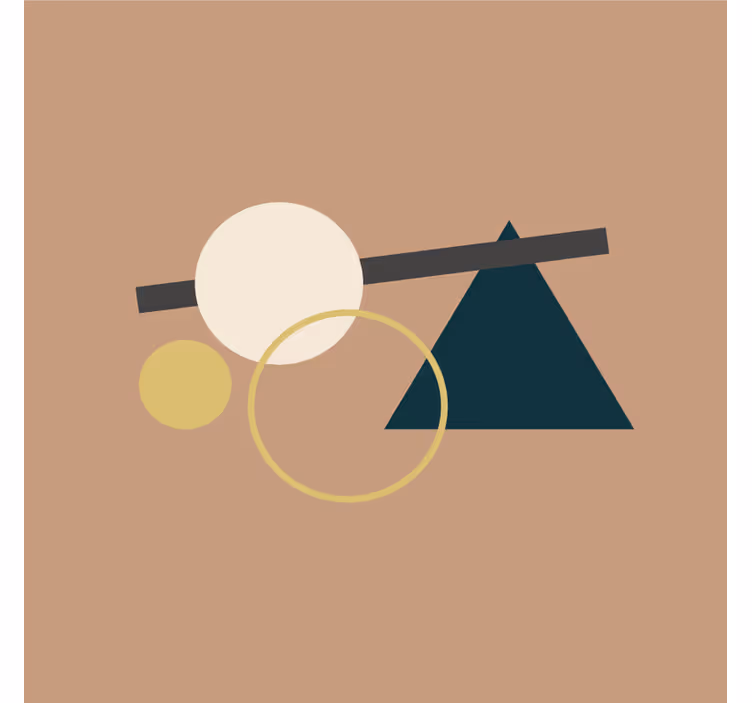 Modern coasters with geometric circle designs - TenStickers