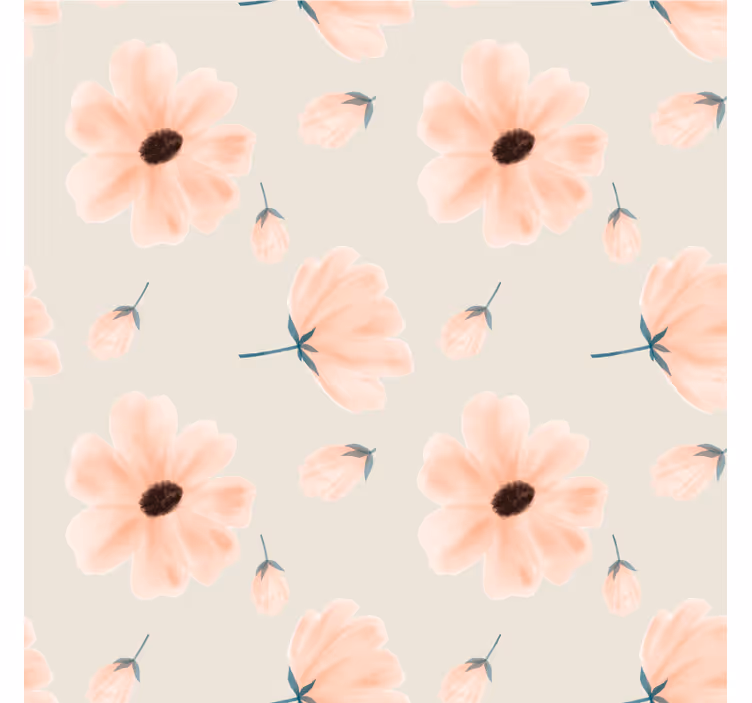 Coasters with a floral pattern of soft petals - TenStickers