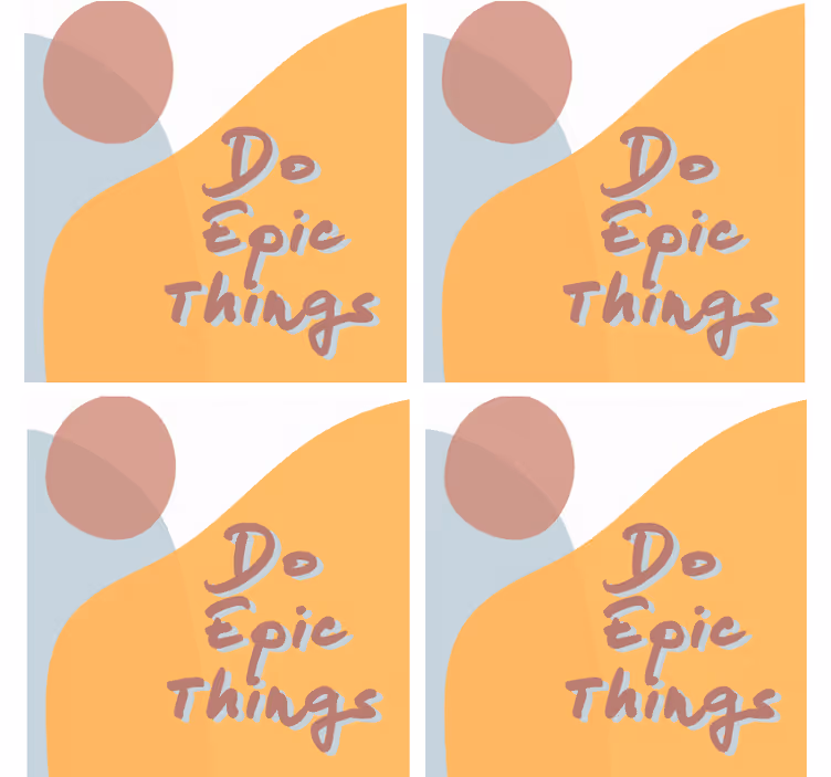 Text coasters with uplifting message design - TenStickers