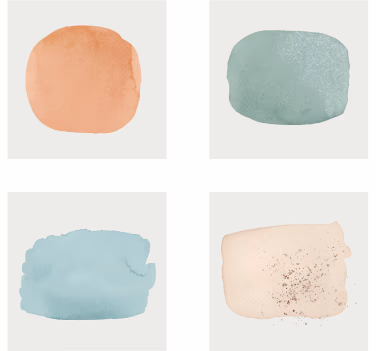 Watercolor color swatches coasters - TenStickers