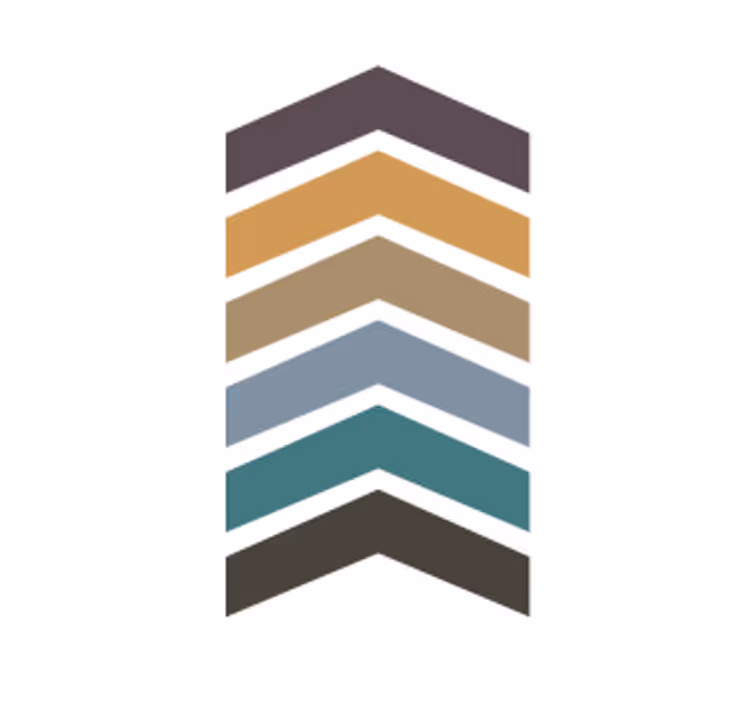 Coasters layered chevron design - TenStickers