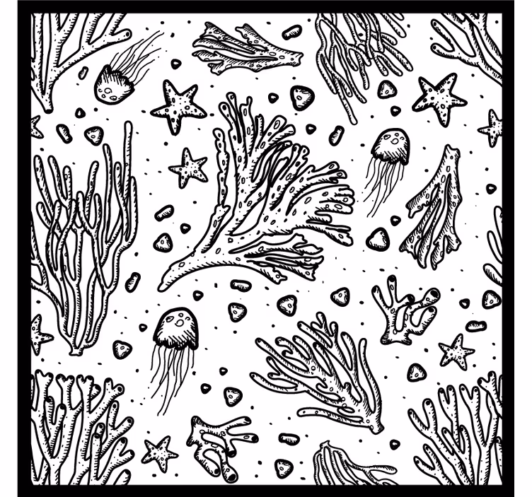 Coasters inspired by underwater life elements - TenStickers