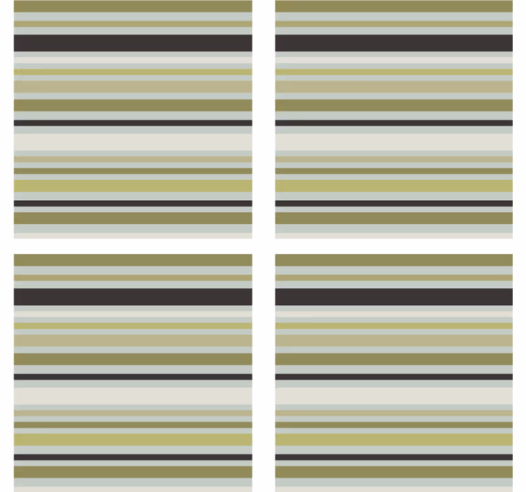 Coasters in green and black striped pattern - TenStickers