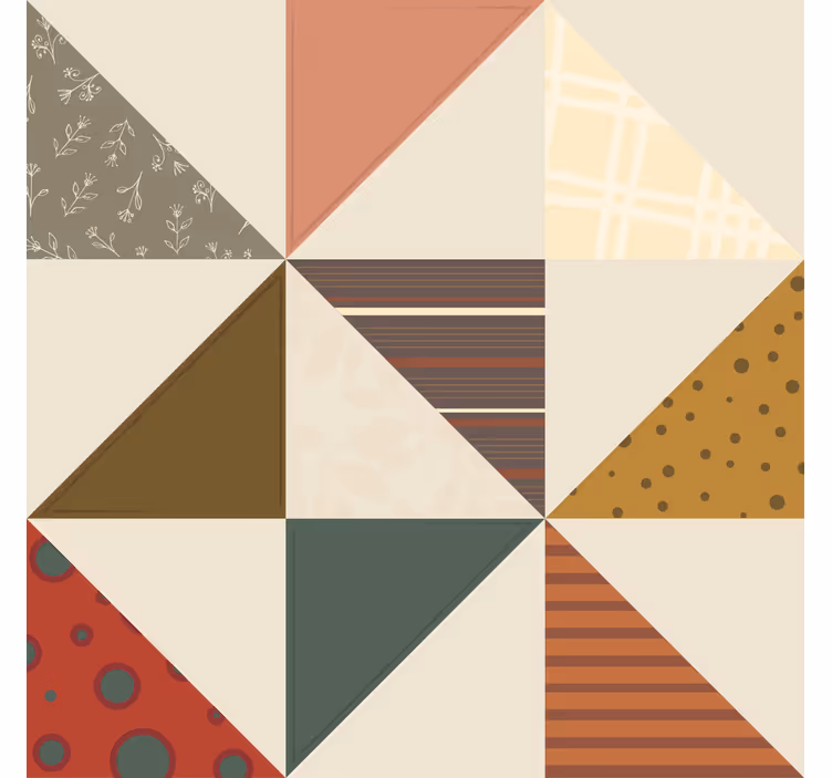 Coasters in geometric color segments - TenStickers