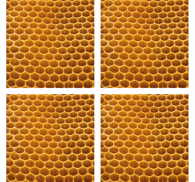 Honeycomb pattern beer mats - TenStickers