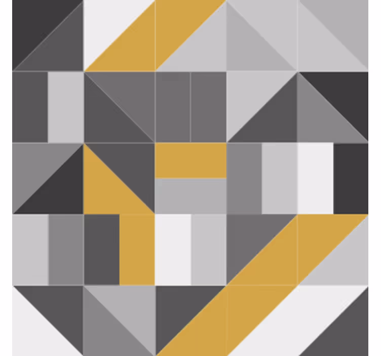 Geometric yellow block coasters - TenStickers