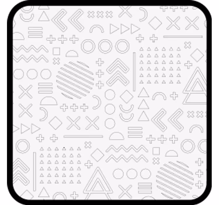 Coasters with abstract geometric designs - TenStickers