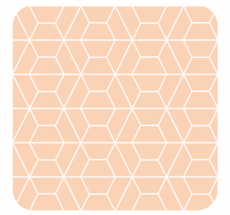 Coasters in geometric hexagonal arrangement - TenStickers