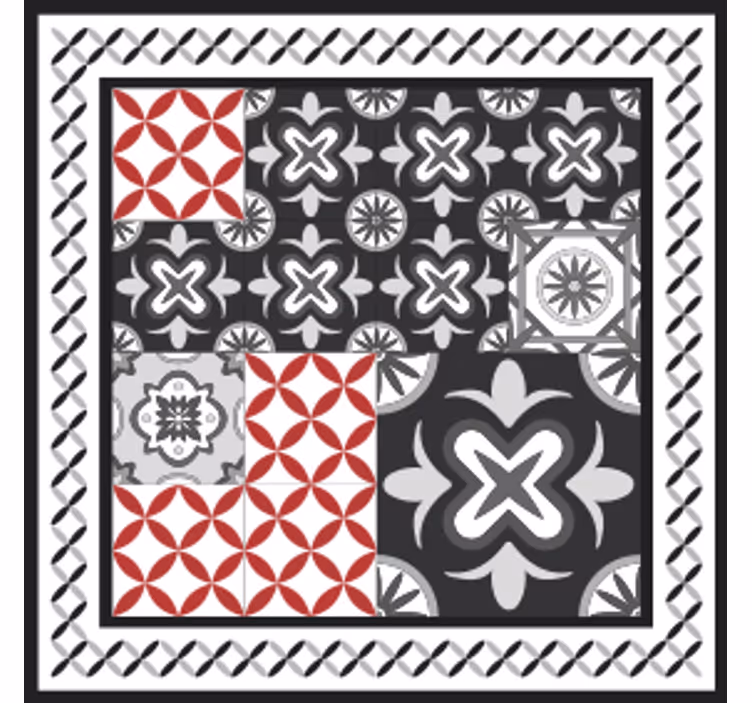 Geometric patterns collage coasters - TenStickers