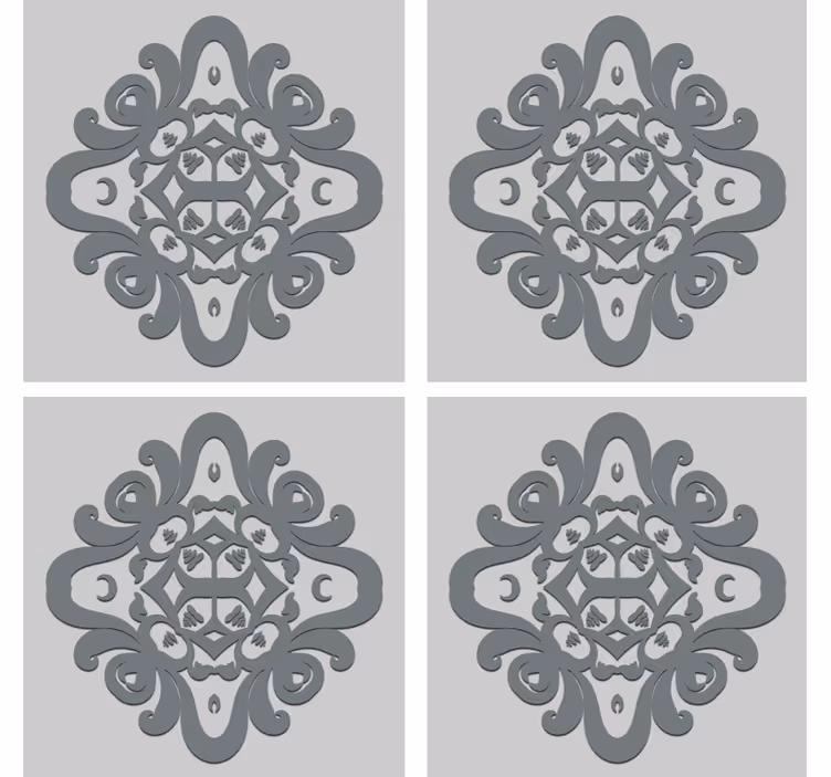 Coasters with detailed design pattern - TenStickers