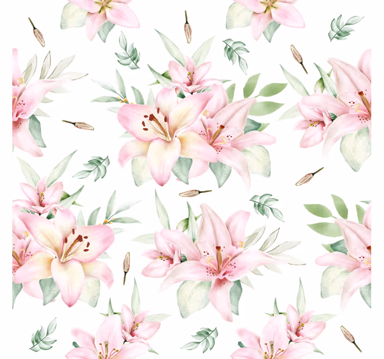 Coasters floral design featuring lilies - TenStickers