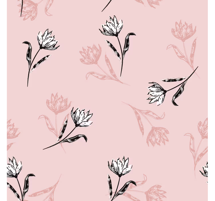 Coasters floral design in gentle colors - TenStickers