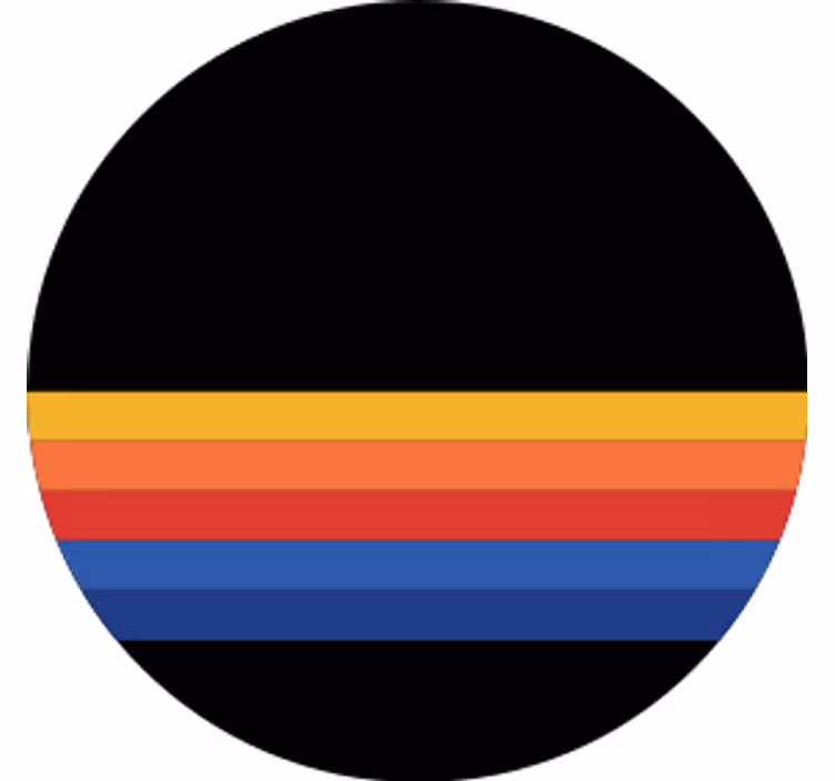 Colorful striped circular pattern coasters - TenStickers
