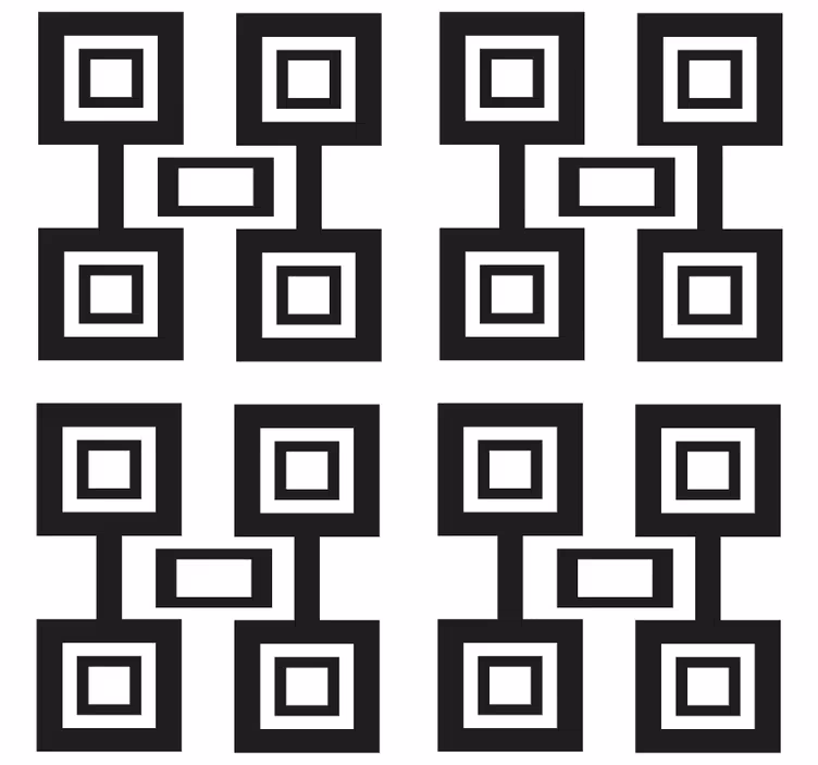 Coasters black square design - TenStickers