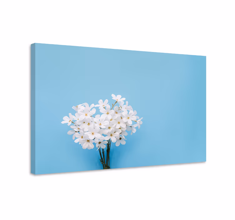 Blue canvas print jazmin blue backdrop - TenStickers