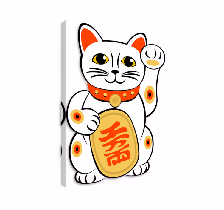 Cat wall art chinese cat decorative vinyl - TenStickers