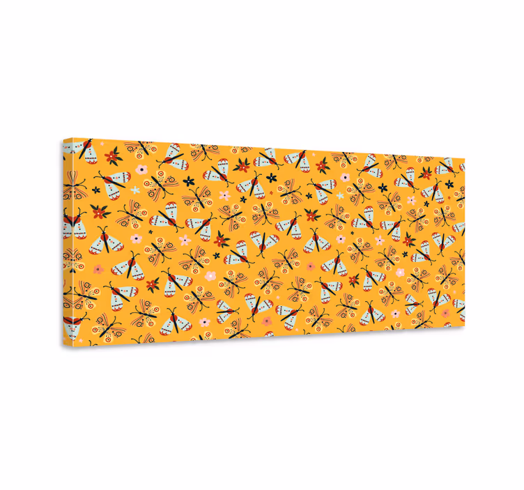 Butterfly canvas hand drawn butterflies - TenStickers