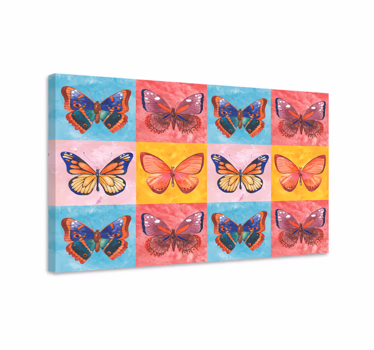 Butterfly canvas with multicolored butterflies - TenStickers