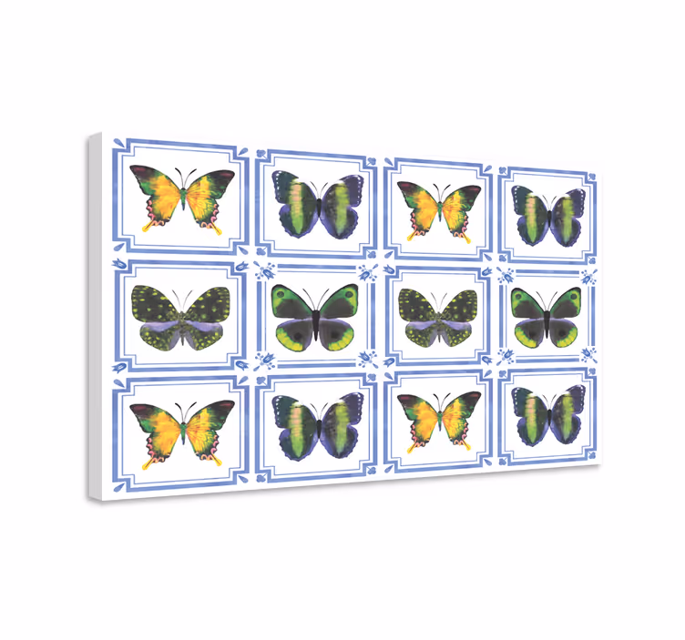 Butterfly canvas colorful butterfly tiles - TenStickers
