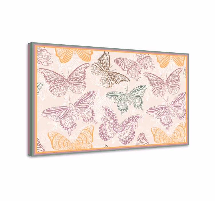 Butterfly canvas with colorful decorative butterflies - TenStickers
