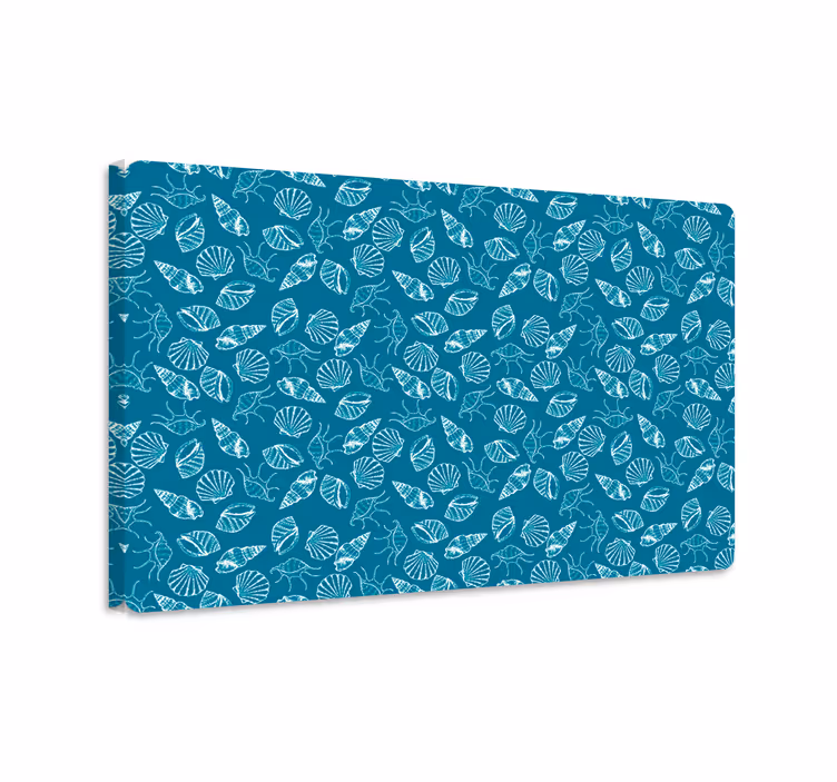 Fish canvas seashell animals art print - TenStickers