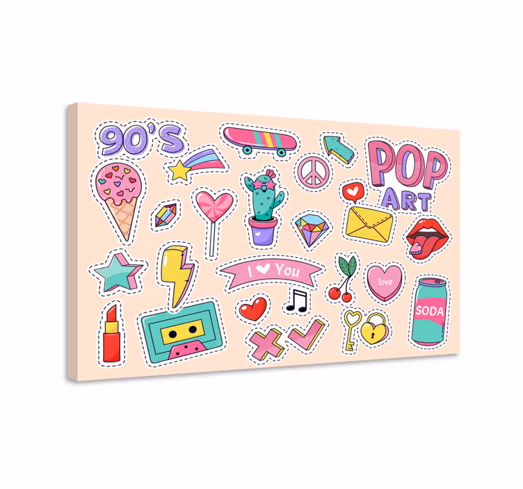 Retro Pop Stickers abstract wall art  1 - TenStickers
