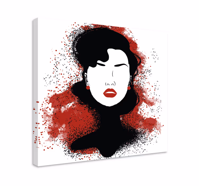 Stylized Female Silhouette people canvas - TenStickers