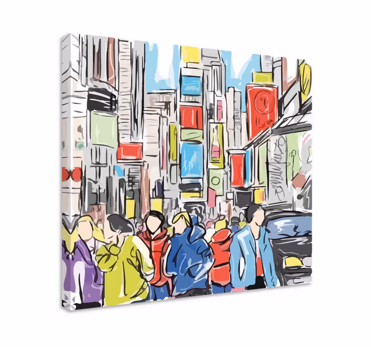 moderno de Nueva York people canvas print - TenStickers