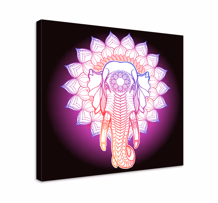 Elephant wallart majestic elephant mandala art - TenStickers