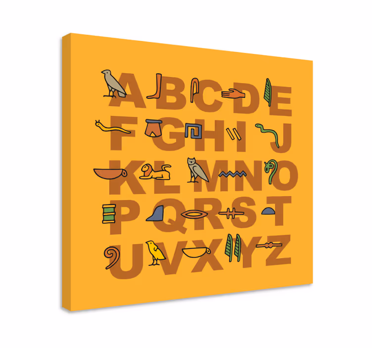 Abc canvas wall art colorful alphabet art - TenStickers