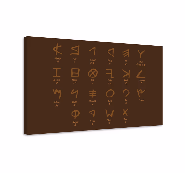 Abc canvas wall art symbolic letter collection - TenStickers
