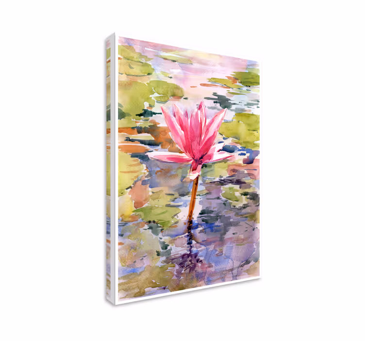 Lily Blossom Serenity Flowers  canvas - TenStickers