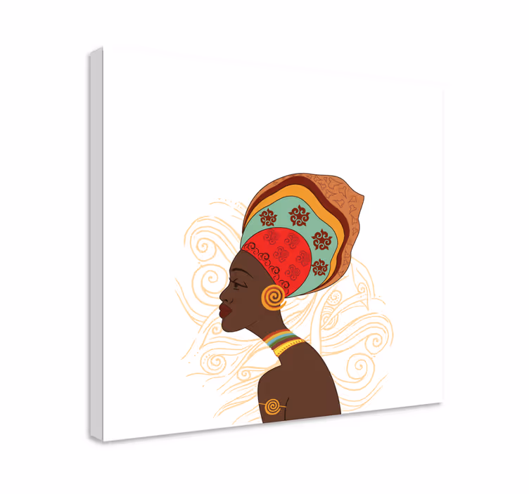 People canvas elegant african silhouette artwork - TenStickers