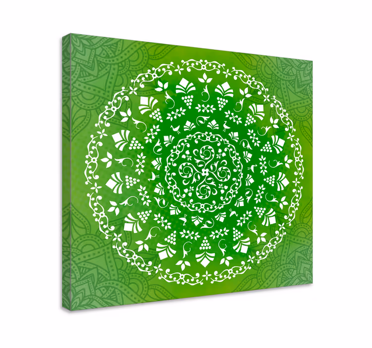Zen canvas art detailed botanical mandala art - TenStickers