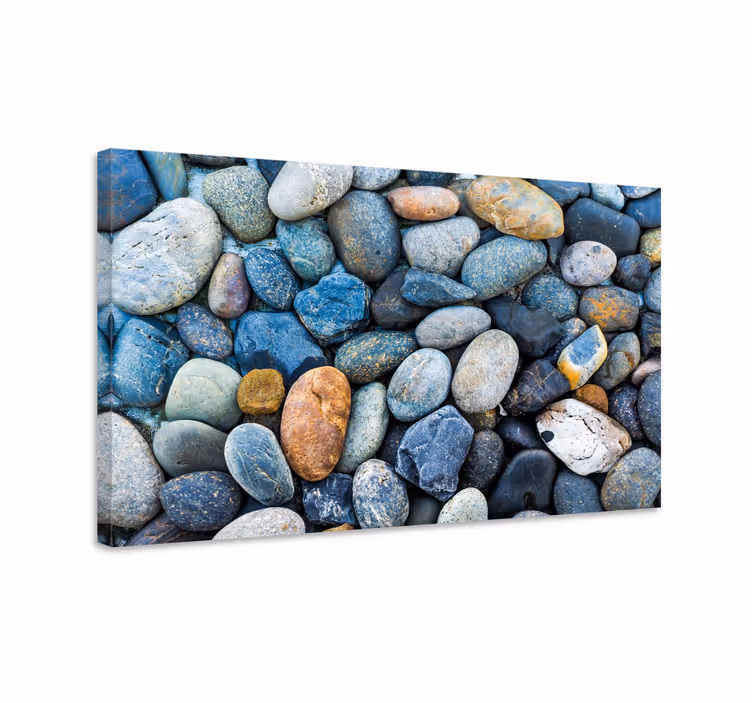 Smooth Pebble Texture rustic canvas wall art - TenStickers