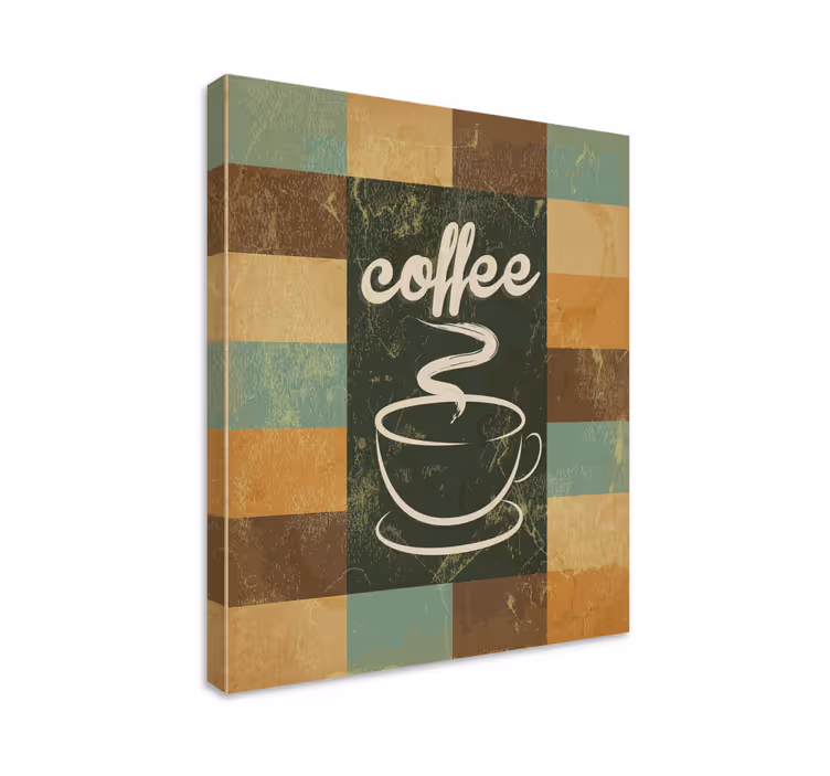 Quote canvas coffee break inspiration - TenStickers