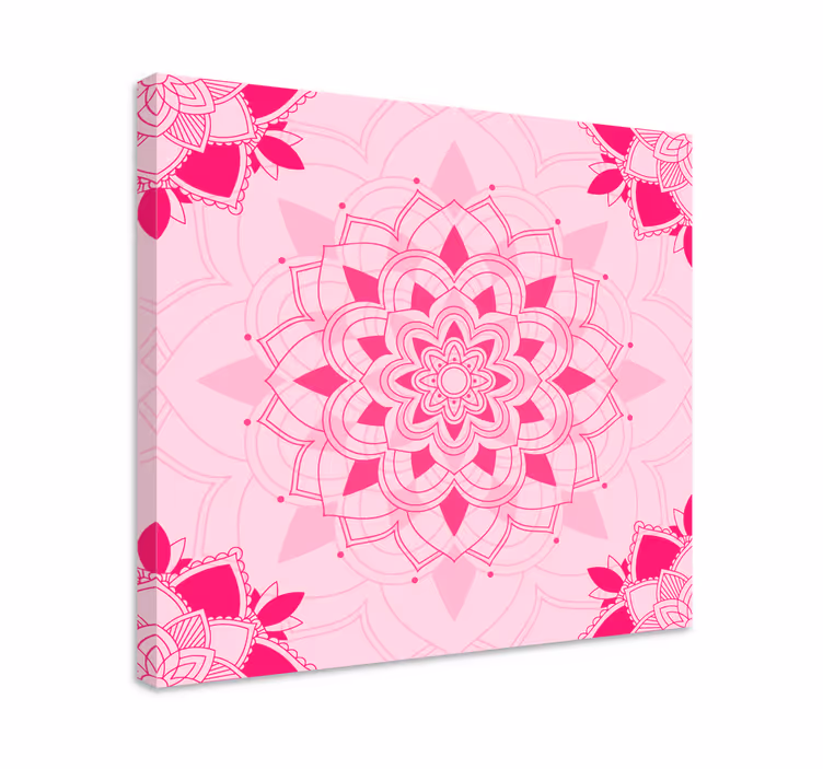 Zen canvas art intricate floral mandala design - TenStickers