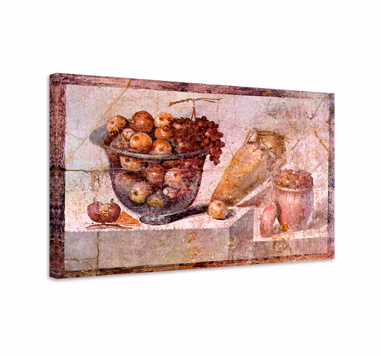 Fruit canvas wall art fruit bowl composition - TenStickers