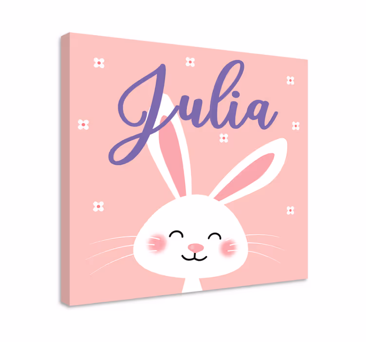 Cocktail canvas happy bunny design - TenStickers