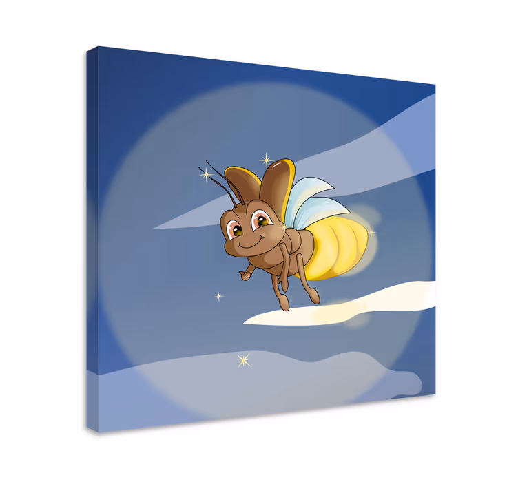 Bird canvas wall art cheerful soaring insect - TenStickers