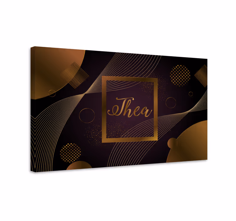 Elegant shapes personalised canvas - TenStickers