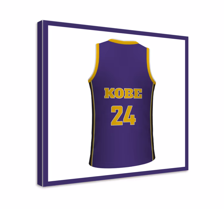 Personalised bastekball t-shirt sports canvas art - TenStickers