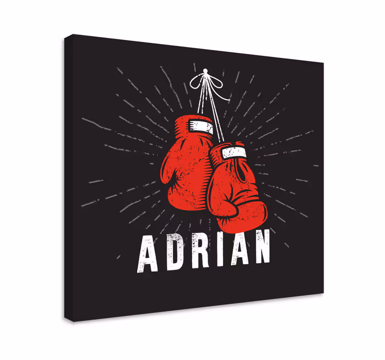 Boxer gloves with names personalised canvas - TenStickers