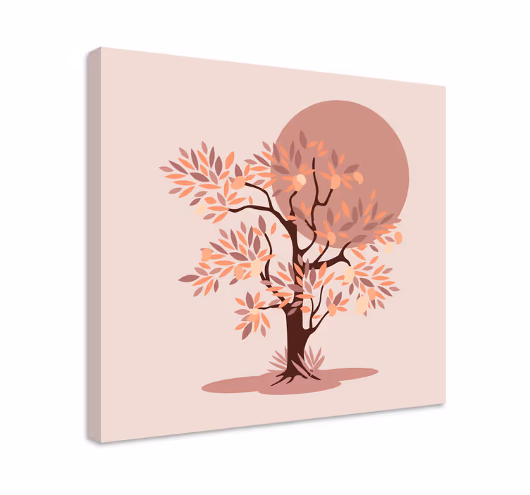 Mango tree with leaves wall art canvas - TenStickers