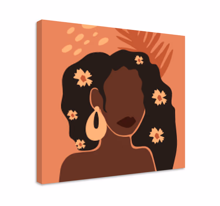 People canvas elegant woman silhouette art - TenStickers